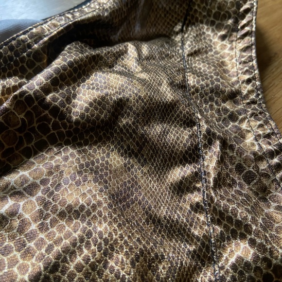 Vintage 80s Gold Snake Skin 4 Pc Beaded Belly Dance Cabaret S - Picture 5 of 10